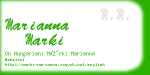 marianna marki business card